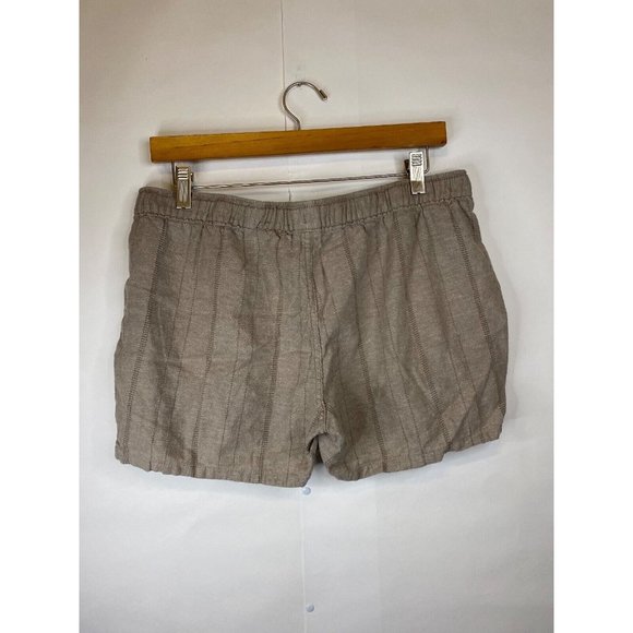 Patagonia Island Hemp Baggies Shorts Tan Brown Stripe Women's Size Medium - Picture 2 of 7